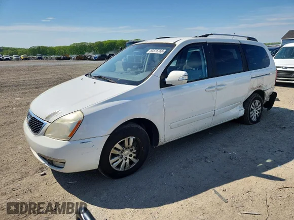 ✅ 2014 Kia Sedona LX • VIN: KNDMG4C7XE6541400 • Лот: 53876766. Опубликован ранее на Copart с пробегом 234 350 миль. Бесплатный доступ к архиву аукционных продаж из США и подробный отчёт об истории автомобиля на DreamBid. Изображение 1.