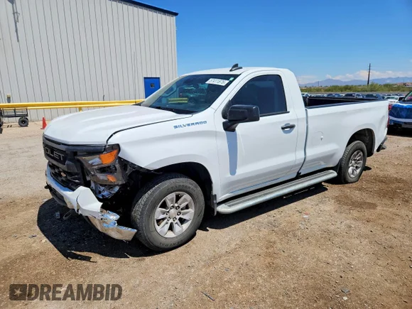 ✅ 2024 Chevrolet Silverado 1500 Work Truck • VIN: 3GCNAAED8RG348531 • Лот: 57411876. Опубликован ранее на Copart с пробегом 45 004 миль. Бесплатный доступ к архиву аукционных продаж из США и подробный отчёт об истории автомобиля на DreamBid. Изображение 1.