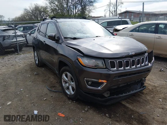 ✅ 2019 Jeep Compass Altitude • VIN: 3C4NJCBB2KT843965 • Lot: 44711427. Wystawiony na IAAI z przebiegiem 153 093 mil. Bezpłatny archiwum sprzedaży aukcyjnych z USA i szczegółowy raport historii pojazdu na DreamBid. Zdjęcie 1.