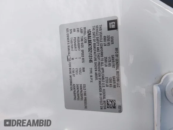 ✅ 2013 Chevrolet Equinox LS • VIN: 1GNALBEK7DZ113146 • Lot: 44218824. Wystawiony na IAAI z przebiegiem 85 899 mil. Bezpłatny archiwum sprzedaży aukcyjnych z USA i szczegółowy raport historii pojazdu na DreamBid. Zdjęcie 9.