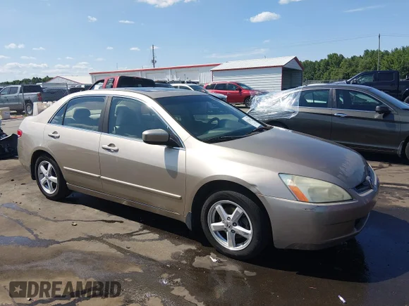 ✅ 2003 Honda Accord EX • VIN: 1HGCM56693A053595 • Lot: 45283895. Listed on IAAI with 191,849 mi. Free auction sales archive from the USA and detailed vehicle history report at DreamBid. Image 1.