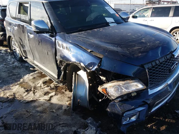 ✅ 2017 Infiniti QX80 • VIN: JN8AZ2NE3H9156233 • Lot: 44367730. Listed on IAAI with 151,907 mi. Free auction sales archive from the USA and detailed vehicle history report at DreamBid. Image 1.