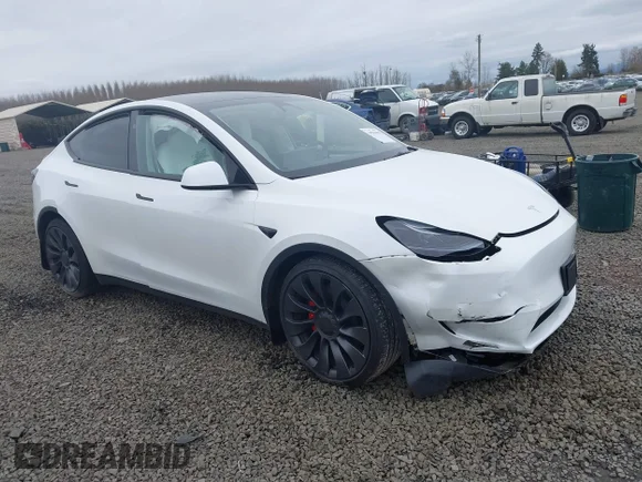 ✅ 2025 Tesla Model Y Performance • VIN: 7SAYGDEF9SF263324 • Lot: 44564438. Wystawiony na IAAI z przebiegiem 15 960 mil. Bezpłatny archiwum sprzedaży aukcyjnych z USA i szczegółowy raport historii pojazdu na DreamBid. Zdjęcie 1.
