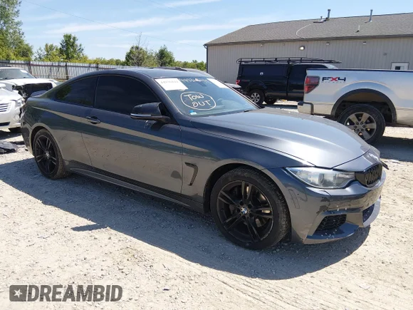 ✅ 2015 BMW 4 Series 435i xDrive • VIN: WBA3R5C5XFK372995 • Lot: 45076552. Listed on IAAI with 103,506 mi. Free auction sales archive from the USA and detailed vehicle history report at DreamBid. Image 1.
