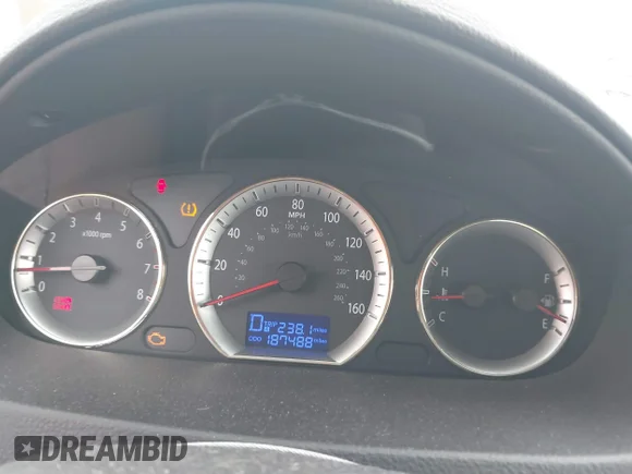 ✅ 2009 Hyundai Sonata GLS • VIN: 5NPET46F39H516918 • Lot: 45163437. Wystawiony na IAAI z przebiegiem 187 488 mil. Bezpłatny archiwum sprzedaży aukcyjnych z USA i szczegółowy raport historii pojazdu na DreamBid. Zdjęcie 7.