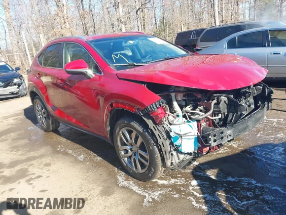 ✅ 2016 Lexus NX 200t • VIN: JTJBARBZ9G2052633 • Lot: 41449501. Listed on IAAI with 57,686 mi. Free auction sales archive from the USA and detailed vehicle history report at DreamBid. Image 1.
