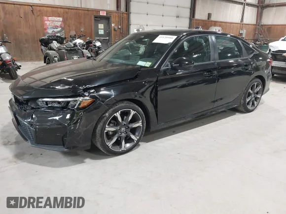 ✅ 2025 Honda Civic Sport • VIN: 2HGFE4F88SH320859 • Lot: 45120980. Listed on IAAI with 14,741 mi. Free auction sales archive from the USA and detailed vehicle history report at DreamBid. Image 2.