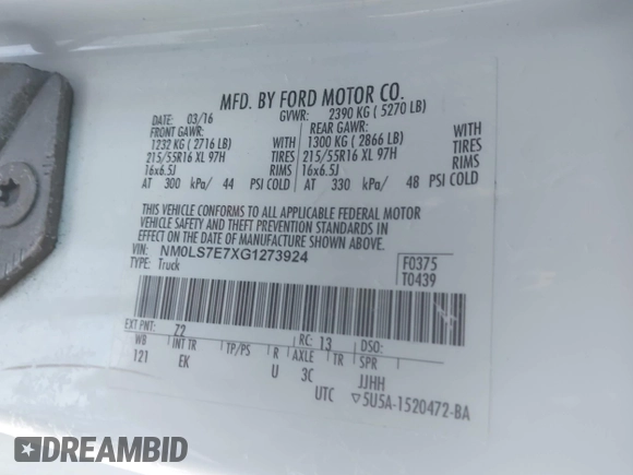 ✅ 2016 Ford Transit Connect XL • VIN: NM0LS7E7XG1273924 • Лот: 44490914. Опубликован ранее на IAAI с пробегом 108 393 миль. Бесплатный доступ к архиву аукционных продаж из США и подробный отчёт об истории автомобиля на DreamBid. Изображение 9.
