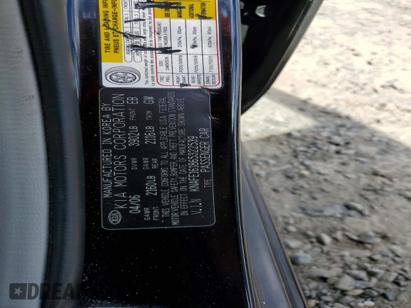 ✅ 2006 Kia Spectra • VIN: KNAFE161865322539 • Lot: 79425655. Wystawiony na Copart z przebiegiem 44 685 mil. Bezpłatny archiwum sprzedaży aukcyjnych z USA i szczegółowy raport historii pojazdu na DreamBid. Zdjęcie 13.