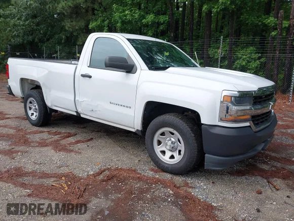 ✅ 2016 Chevrolet Silverado 1500 Work Truck • VIN: 1GCNCNEH9GZ295582 • Lot: 45218910. Wystawiony na IAAI z przebiegiem 34 122 mil. Bezpłatny archiwum sprzedaży aukcyjnych z USA i szczegółowy raport historii pojazdu na DreamBid. Zdjęcie 1.
