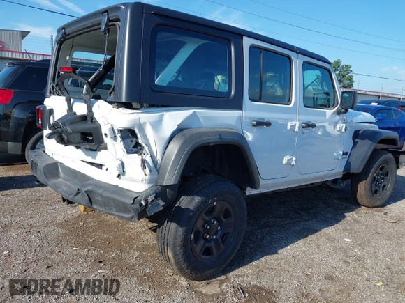 ✅ 2025 Jeep Wrangler Sport S • VIN: 1C4PJXDN2SW523322 • Lot: 42694271. Wystawiony na IAAI z przebiegiem 945 mil. Bezpłatny archiwum sprzedaży aukcyjnych z USA i szczegółowy raport historii pojazdu na DreamBid. Zdjęcie 4.