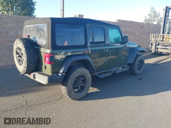 ✅ 2023 Jeep Wrangler Willys Sport • VIN: 1C4HJXDM0PW515898 • Lot: 41419267. Wystawiony na IAAI z przebiegiem 10 964 mil. Bezpłatny archiwum sprzedaży aukcyjnych z USA i szczegółowy raport historii pojazdu na DreamBid. Zdjęcie 4.