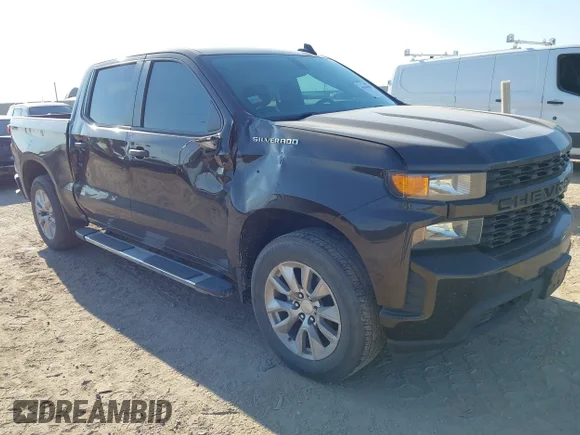 ✅ 2020 Chevrolet Silverado 1500 Custom • VIN: 3GCUYBEF2LG202812 • Lot: 44344960. Listed on IAAI with 128,847 mi. Free auction sales archive from the USA and detailed vehicle history report at DreamBid. Image 1.