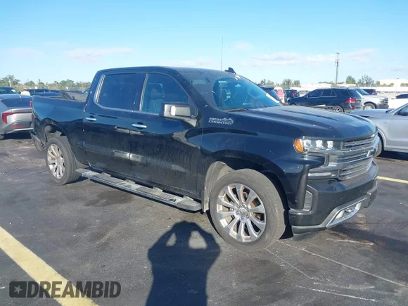 ✅ 2019 Chevrolet Silverado 1500 High Country • VIN: 1GCUYHED2KZ195490 • Lot: 43988199. Wystawiony na IAAI z przebiegiem 145 313 mil. Bezpłatny archiwum sprzedaży aukcyjnych z USA i szczegółowy raport historii pojazdu na DreamBid. Zdjęcie 1.