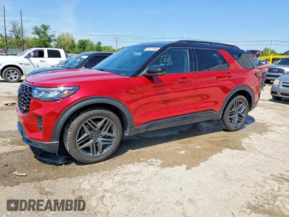 ✅ 2025 Ford Explorer ST • VIN: 1FMWK8GC8SGB47238 • Lot: 50470906. Wystawiony na Copart z przebiegiem 9 914 mil. Bezpłatny archiwum sprzedaży aukcyjnych z USA i szczegółowy raport historii pojazdu na DreamBid. Zdjęcie 1.