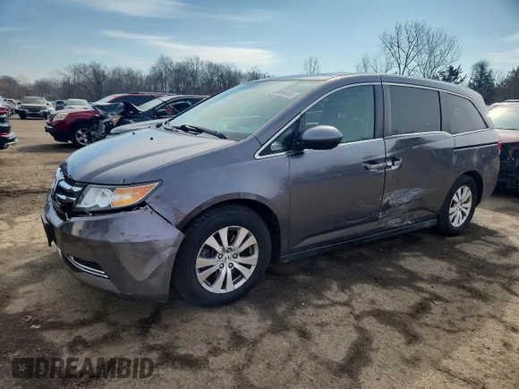 ✅ 2015 Honda Odyssey EX-L • VIN: 5FNRL5H67FB031485 • Лот: 46988456. Опубликован ранее на Copart с пробегом 147 751 миль. Бесплатный доступ к архиву аукционных продаж из США и подробный отчёт об истории автомобиля на DreamBid. Изображение 1.