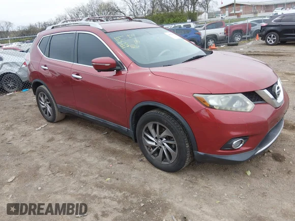 ✅ 2014 Nissan Rogue SV • VIN: 5N1AT2MTXEC840297 • Lot: 44642559. Listed on IAAI with 127,793 mi. Free auction sales archive from the USA and detailed vehicle history report at DreamBid. Image 1.