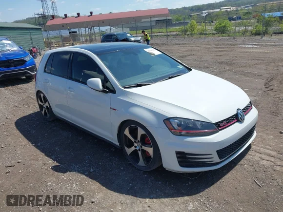 ✅ 2017 Volkswagen Golf GTI S • VIN: 3VW547AU0HM024583 • Lot: 44758748. Listed on IAAI with 101,984 mi. Free auction sales archive from the USA and detailed vehicle history report at DreamBid. Image 1.