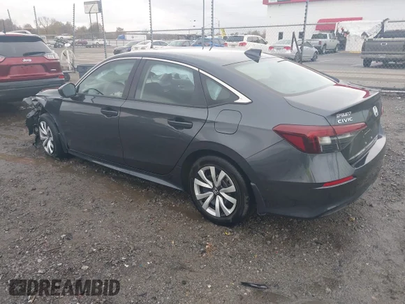 ✅ 2025 Honda Civic LX • VIN: 2HGFE2F23SH536733 • Lot: 43763251. Listed on IAAI with 30,134 mi. Free auction sales archive from the USA and detailed vehicle history report at DreamBid. Image 3.