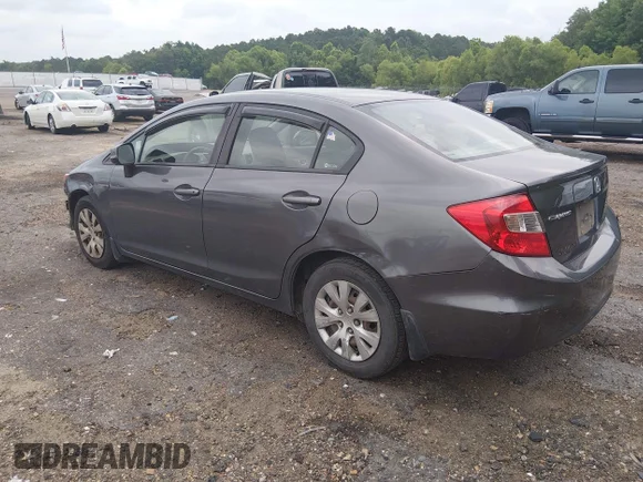 ✅ 2012 Honda Civic LX • VIN: 2HGFB2F53CH333572 • Lot: 45307719. Listed on IAAI with 248,075 mi. Free auction sales archive from the USA and detailed vehicle history report at DreamBid. Image 3.