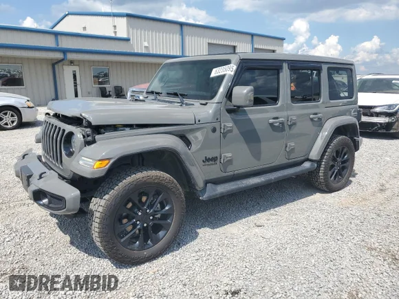 ✅ 2022 Jeep Wrangler Unlimited Sahara Altitude • VIN: 1C4HJXEG8NW246099 • Lot: 63235095. Listed on Copart with 48,167 mi. Free auction sales archive from the USA and detailed vehicle history report at DreamBid. Image 1.