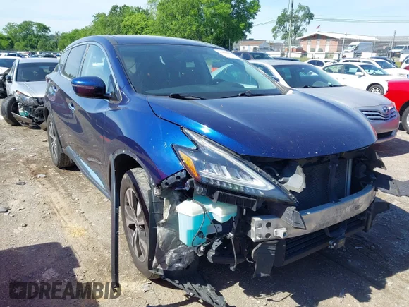 ✅ 2019 Nissan Murano Platinum • VIN: 5N1AZ2MS0KN120352 • Lot: 45000008. Listed on IAAI with 154,241 mi. Free auction sales archive from the USA and detailed vehicle history report at DreamBid. Image 1.