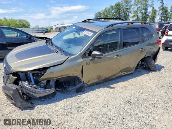 ✅ 2023 Subaru Forester Wilderness • VIN: JF2SKAMC5PH506711 • Lot: 58600406. Listed on Copart with 36,141 mi. Free auction sales archive from the USA and detailed vehicle history report at DreamBid. Image 1.
