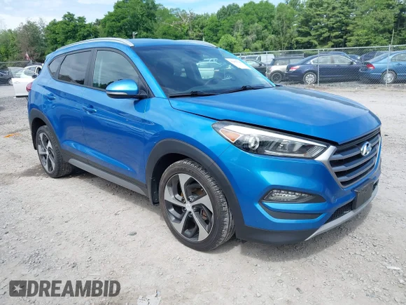 ✅ 2017 Hyundai Tucson Limited • VIN: KM8J3CA28HU334841 • Lot: 45450740. Listed on IAAI with 54,921 mi. Free auction sales archive from the USA and detailed vehicle history report at DreamBid. Image 1.