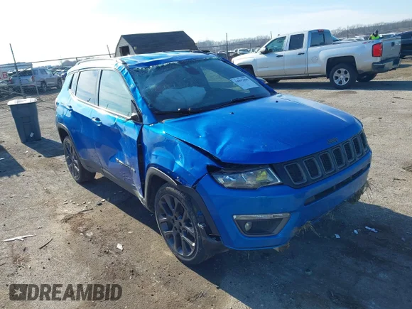 ✅ 2021 Jeep Compass 80th Anniversary • VIN: 3C4NJDEB4MT601618 • Lot: 44095490. Wystawiony na IAAI z przebiegiem 89 103 mil. Bezpłatny archiwum sprzedaży aukcyjnych z USA i szczegółowy raport historii pojazdu na DreamBid. Zdjęcie 1.
