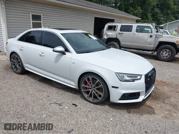 ✅ 2018 Audi S4 Premium Plus • VIN: WAUB4AF46JA002468 • Lot: 42722011. Listed on IAAI with 124,155 mi. Free auction sales archive from the USA and detailed vehicle history report at DreamBid. Image 1.