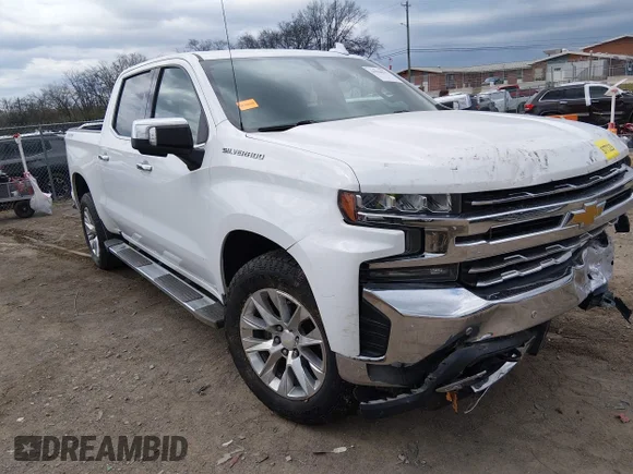✅ 2019 Chevrolet Silverado 1500 LTZ • VIN: 1GCUYGED6KZ199763 • Lot: 44536679. Listed on IAAI with 115,518 mi. Free auction sales archive from the USA and detailed vehicle history report at DreamBid. Image 1.