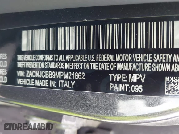 ✅ 2021 Jeep Renegade Latitude • VIN: ZACNJCBB9MPM21862 • Лот: 44884312. Опубликован ранее на IAAI с пробегом 48 920 миль. Бесплатный доступ к архиву аукционных продаж из США и подробный отчёт об истории автомобиля на DreamBid. Изображение 9.