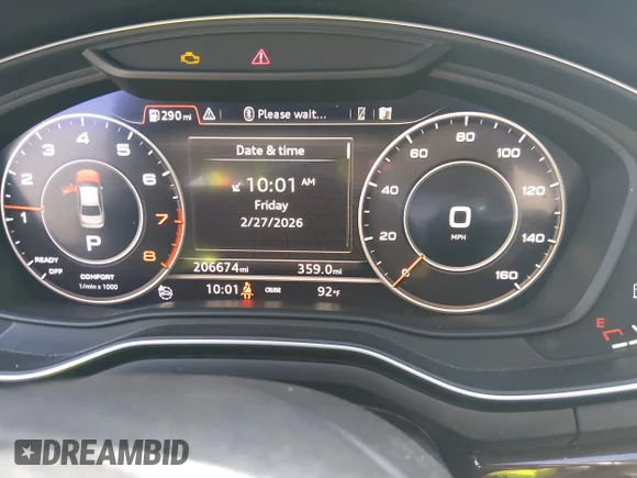 ✅ 2017 Audi A4 Premium Plus • VIN: WAUENAF40HN038590 • Lot: 44486603. Listed on IAAI with 206,674 mi. Free auction sales archive from the USA and detailed vehicle history report at DreamBid. Image 7.