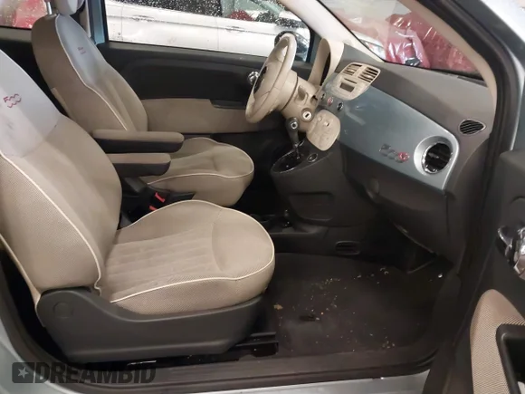 ✅ 2015 FIAT 500 Lounge • VIN: 3C3CFFER7FT690500 • Lot: 43408334. Listed on IAAI with 77,544 mi. Free auction sales archive from the USA and detailed vehicle history report at DreamBid. Image 5.