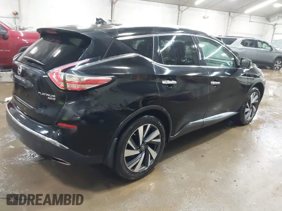 ✅ 2017 Nissan Murano Platinum • VIN: 5N1AZ2MH9HN152259 • Lot: 44393471. Wystawiony na IAAI z przebiegiem 128 369 mil. Bezpłatny archiwum sprzedaży aukcyjnych z USA i szczegółowy raport historii pojazdu na DreamBid. Zdjęcie 4.