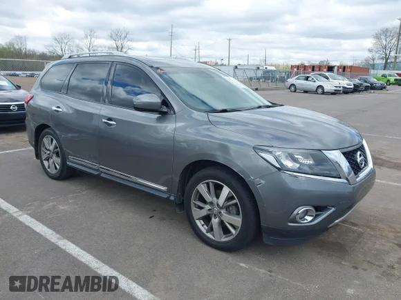 ✅ 2015 Nissan Pathfinder SV • VIN: 5N1AR2MN2FC619701 • Lot: 44608788. Listed on IAAI with 128,543 mi. Free auction sales archive from the USA and detailed vehicle history report at DreamBid. Image 1.
