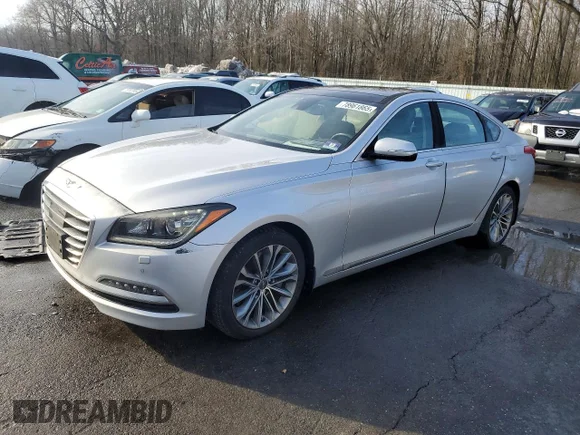 ✅ 2017 Genesis G80 3.8L • VIN: KMHGN4JE2HU198940 • Lot: 78961865. Listed on Copart with 53,848 mi. Free auction sales archive from the USA and detailed vehicle history report at DreamBid. Image 1.