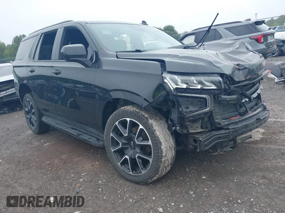 ✅ 2023 Chevrolet Tahoe RST • VIN: 1GNSKRKDXPR563948 • Lot: 43033093. Listed on IAAI with 35,043 mi. Free auction sales archive from the USA and detailed vehicle history report at DreamBid. Image 1.