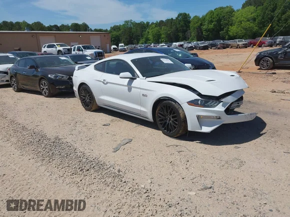 ✅ 2019 Ford Mustang GT Premium • VIN: 1FA6P8CF6K5203345 • Lot: 44918247. Listed on IAAI with 59,712 mi. Free auction sales archive from the USA and detailed vehicle history report at DreamBid. Image 1.