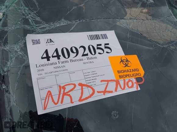 ✅ 2016 Nissan Sentra S • VIN: 3N1AB7AP0GY318996 • Lot: 44092055. Wystawiony na IAAI z przebiegiem Nie podano. Bezpłatny archiwum sprzedaży aukcyjnych z USA i szczegółowy raport historii pojazdu na DreamBid. Zdjęcie 5.