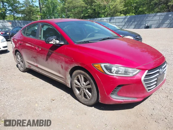 ✅ 2017 Hyundai Elantra SE • VIN: KMHD84LF4HU076709 • Lot: 45260119. Listed on IAAI with 109,673 mi. Free auction sales archive from the USA and detailed vehicle history report at DreamBid. Image 1.