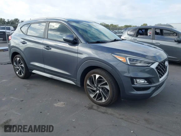 ✅ 2019 Hyundai Tucson Night Edition • VIN: KM8J33AL8KU023166 • Lot: 44153007. Listed on IAAI with 61,409 mi. Free auction sales archive from the USA and detailed vehicle history report at DreamBid. Image 1.