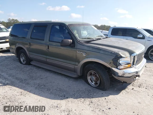 ✅ 2000 Ford Excursion Limited • VIN: 1FMNU42S0YEC52423 • Lot: 43780033. Listed on IAAI with 193,171 mi. Free auction sales archive from the USA and detailed vehicle history report at DreamBid. Image 1.