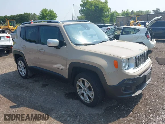 ✅ 2016 Jeep Renegade Limited • VIN: ZACCJBDT4GPC52221 • Lot: 45494016. Listed on IAAI with 64,338 mi. Free auction sales archive from the USA and detailed vehicle history report at DreamBid. Image 1.
