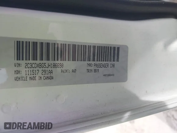 ✅ 2018 Dodge Charger SXT • VIN: 2C3CDXBG5JH186690 • Lot: 44719997. Listed on IAAI with 94,432 mi. Free auction sales archive from the USA and detailed vehicle history report at DreamBid. Image 9.