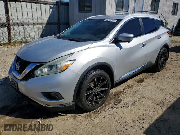 ✅ 2016 Nissan Murano S • VIN: 5N1AZ2MG1GN120539 • Lot: 46226556. Wystawiony na Copart z przebiegiem 147 317 mil. Bezpłatny archiwum sprzedaży aukcyjnych z USA i szczegółowy raport historii pojazdu na DreamBid. Zdjęcie 1.