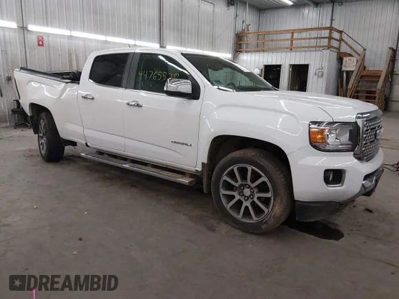 ✅ 2017 GMC Canyon 4WD Denali • VIN: 1GTG6EEN4H1305179 • Lot: 44765578. Listed on IAAI with 162,257 mi. Free auction sales archive from the USA and detailed vehicle history report at DreamBid. Image 1.