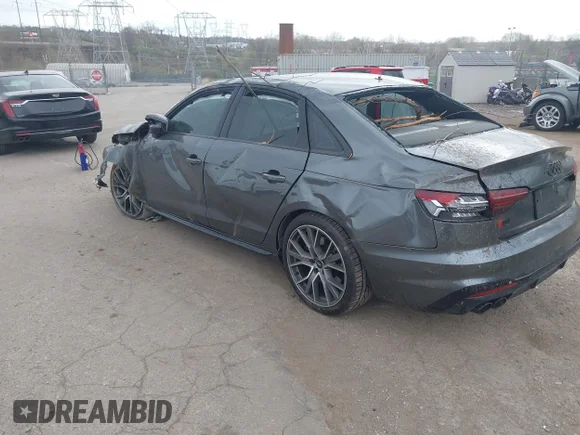 ✅ 2023 Audi S4 Premium Plus • VIN: WAUB4AF49PA001999 • Лот: 44759486. Опубліковано раніше на IAAI з пробігом 57 265 миль. Безкоштовний доступ до архіву аукціонних продажів зі США та докладний звіт про історію автомобіля на DreamBid. Зображення 3.