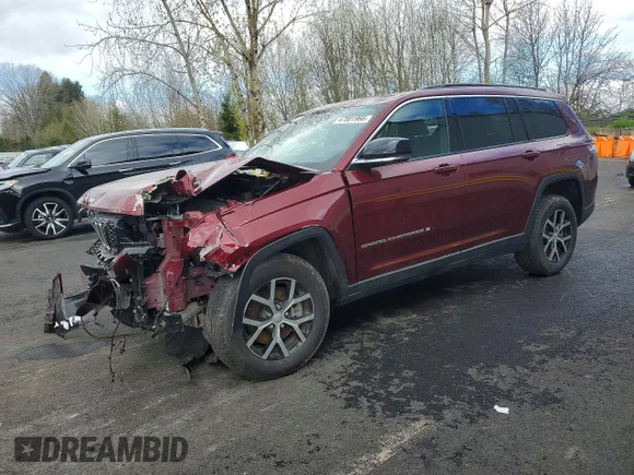 ✅ 2025 Jeep Grand Cherokee Limited • VIN: 1C4RJKBG2S8631427 • Лот: 47801966. Опубликован ранее на Copart с пробегом 4 150 миль. Бесплатный доступ к архиву аукционных продаж из США и подробный отчёт об истории автомобиля на DreamBid. Изображение 1.