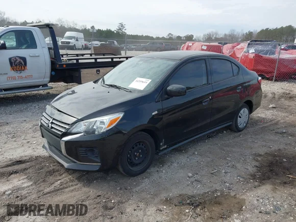 ✅ 2022 Mitsubishi Mirage ES • VIN: ML32FUFJ8NHF02154 • Lot: 44359653. Wystawiony na IAAI z przebiegiem 47 021 mil. Bezpłatny archiwum sprzedaży aukcyjnych z USA i szczegółowy raport historii pojazdu na DreamBid. Zdjęcie 2.